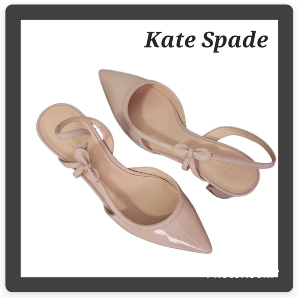🤑SOLD🤑Kate Spade Mae Patent Leather Slingback Pumps/Shoes - Picture 1 of 12